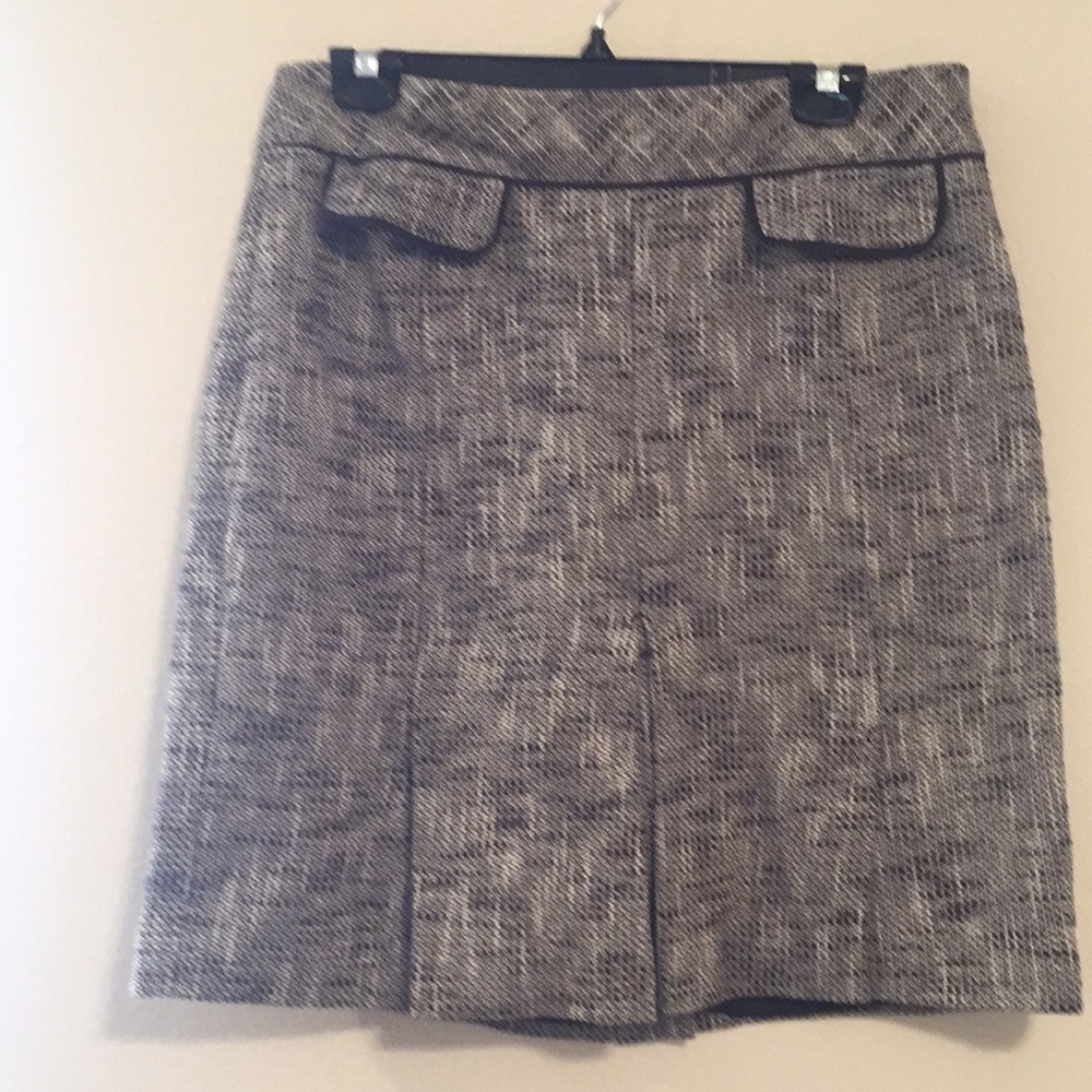 Ann Taylor LOFT Dark Brown Tweed Skirt